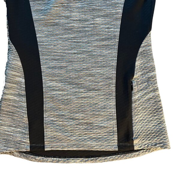 Athleta Pullover Quarter Zip Top gray and black XST - Picture 6 of 7